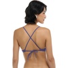 image:imageBody Glove Womens Smoothies Patsy Solid Underwire Bikini Top Swimsuit with Adjustable 2Way Back DetailIris Blue