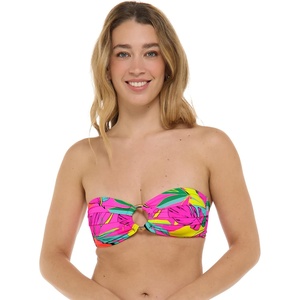 image:imageBody Glove Womens Irene Bandeau Bikini Top Swimsuit with Sashtie BackTulum Tropic