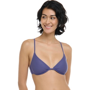 image:imageBody Glove Womens Smoothies Patsy Solid Underwire Bikini Top Swimsuit with Adjustable 2Way Back DetailIris Blue