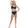 image:imageBody Glove Womens Ruth Fixed Triangle Bikini Top Swimsuit with Adjustable Tie Back DetailBlack Laser Cut