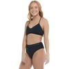 image:imageBody Glove Womens Ruth Fixed Triangle Bikini Top Swimsuit with Adjustable Tie Back DetailBlack Laser Cut