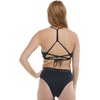 image:imageBody Glove Womens Ruth Fixed Triangle Bikini Top Swimsuit with Adjustable Tie Back DetailBlack Laser Cut