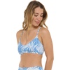 image:imageBody Glove Womens Ruth Fixed Triangle Bikini Top Swimsuit with Adjustable Tie Back DetailDenim Palm