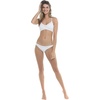 image:imageBody Glove Womens Ruth Fixed Triangle Bikini Top Swimsuit with Adjustable Tie Back DetailWhite Laser Cut