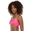 image:imageBody Glove Womens Smoothies Ruth Solid Fixed Triangle Bikini Top Swimsuit with Adjustable Tie Back DetailBubble Gum