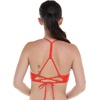 image:imageBody Glove Womens Smoothies Ruth Solid Fixed Triangle Bikini Top Swimsuit with Adjustable Tie Back DetailPoppy Red