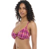 image:imageBody Glove Womens Solo Underwire Bikini Top Swimsuit with Adjustable 2Way Back DetailBonnie Pink Plaid