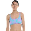image:imageBody Glove Womens Standard Maxim Crop Bikini Top SwimsuitAzores Blue Leaf Print