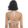 image:imageSmoothies Ruth Solid Fixed Triangle Bikini Top Swimsuit with Adjustable Tie Back DetailApricot