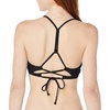 image:imageSmoothies Ruth Solid Fixed Triangle Bikini Top Swimsuit with Adjustable Tie Back DetailBlack