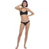 image:imageSmoothies Ruth Solid Fixed Triangle Bikini Top Swimsuit with Adjustable Tie Back DetailBlack