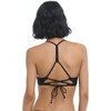 image:imageSmoothies Ruth Solid Fixed Triangle Bikini Top Swimsuit with Adjustable Tie Back DetailBlack