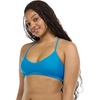 image:imageSmoothies Ruth Solid Fixed Triangle Bikini Top Swimsuit with Adjustable Tie Back DetailBlue Wave