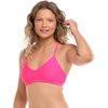 image:imageSmoothies Ruth Solid Fixed Triangle Bikini Top Swimsuit with Adjustable Tie Back DetailBubble Gum