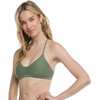 image:imageSmoothies Ruth Solid Fixed Triangle Bikini Top Swimsuit with Adjustable Tie Back DetailCactus