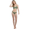 image:imageSmoothies Ruth Solid Fixed Triangle Bikini Top Swimsuit with Adjustable Tie Back DetailCactus