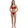 image:imageSmoothies Ruth Solid Fixed Triangle Bikini Top Swimsuit with Adjustable Tie Back DetailCranberry