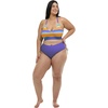 image:imageSmoothies Ruth Solid Fixed Triangle Bikini Top Swimsuit with Adjustable Tie Back DetailHarmony Colorblock