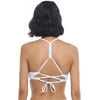 image:imageSmoothies Ruth Solid Fixed Triangle Bikini Top Swimsuit with Adjustable Tie Back DetailSnow