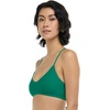 image:imageSmoothies Ruth Solid Fixed Triangle Bikini Top Swimsuit with Adjustable Tie Back DetailViridian Green