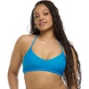image:imageSmoothies Ruth Solid Fixed Triangle Bikini Top Swimsuit with Adjustable Tie Back DetailBlue Wave