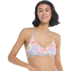image:imageBody Glove Womens Ruth Fixed Triangle Bikini Top Swimsuit with Adjustable Tie Back DetailWayta Denim Floral