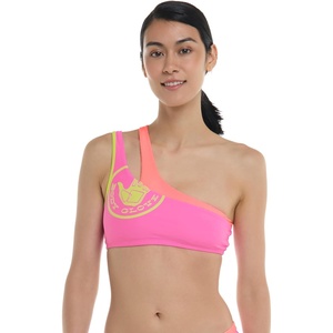 image:imageBody Glove Womens Smash OneShoulder Active Top  Elastic Bottom Clean FinishNeon Color Block