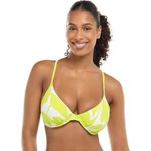 image:imageBody Glove Womens Solo Underwire Bikini Top Swimsuit with Adjustable 2Way Back DetailShade Leaf Print