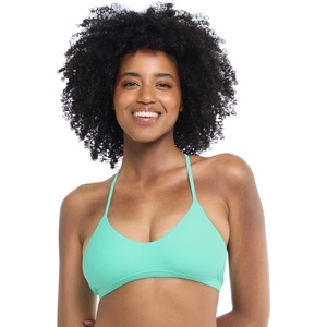 image:imageSmoothies Ruth Solid Fixed Triangle Bikini Top Swimsuit with Adjustable Tie Back DetailSea Mist