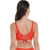 image:imageBody Glove Womens EDI Cup Bikini Top Swimsuit with Adjustable Laceup Back and Wide Underbust Band for SupportPoppy Red