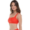 image:imageBody Glove Womens EDI Cup Bikini Top Swimsuit with Adjustable Laceup Back and Wide Underbust Band for SupportPoppy Red