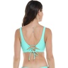 image:imageBody Glove Womens EDI Cup Bikini Top Swimsuit with Adjustable Laceup Back and Wide Underbust Band for SupportSea Mist