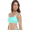 image:imageBody Glove Womens EDI Cup Bikini Top Swimsuit with Adjustable Laceup Back and Wide Underbust Band for SupportSea Mist