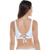 image:imageBody Glove Womens EDI Cup Bikini Top Swimsuit with Adjustable Laceup Back and Wide Underbust Band for SupportSnow White
