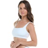 image:imageBody Glove Womens EDI Cup Bikini Top Swimsuit with Adjustable Laceup Back and Wide Underbust Band for SupportSnow White