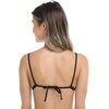 image:imageBody Glove Womens Evelyn Fixed Triangle Halter Bikini Top Swimsuit with 2Way BackBikini TopBlackWhite Malibu Stripe