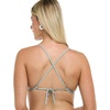 image:imageBody Glove Womens Evelyn Fixed Triangle Halter Bikini Top Swimsuit with 2Way BackBikini TopDreamy FloralStripe Reversible