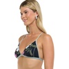 image:imageBody Glove Womens Evelyn Fixed Triangle Halter Bikini Top Swimsuit with 2Way BackBikini TopDreamy FloralStripe Reversible