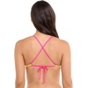 image:imageBody Glove Womens Evelyn Fixed Triangle Halter Bikini Top Swimsuit with 2Way BackBikini TopKingfisher Colorblock