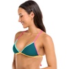 image:imageBody Glove Womens Evelyn Fixed Triangle Halter Bikini Top Swimsuit with 2Way BackBikini TopKingfisher Colorblock