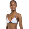 image:imageBody Glove Womens Evelyn Fixed Triangle Halter Bikini Top Swimsuit with 2Way BackBikini TopWhite Colorblock
