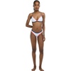 image:imageBody Glove Womens Evelyn Fixed Triangle Halter Bikini Top Swimsuit with 2Way BackBikini TopWhite Colorblock