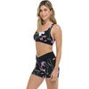 image:imageBody Glove Womens Star Support CrossOver Sports Bra Swimsuit Top with Multi Strap BackDreamy Floral