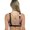 image:imageBody Glove Womens Star Support CrossOver Sports Bra Swimsuit Top with Multi Strap BackDreamy Floral