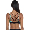 image:imageBody Glove Womens Star Support CrossOver Sports Bra Swimsuit Top with Multi Strap BackHamoa Black Floral Print
