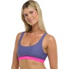 image:imageBody Glove Womens Star Support CrossOver Sports Bra Swimsuit Top with Multi Strap BackIris Blue Colorblock