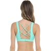 image:imageBody Glove Womens Star Support CrossOver Sports Bra Swimsuit Top with Multi Strap BackSea Mist