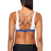 image:imageBody Glove Womens Star Support CrossOver Sports Bra Swimsuit Top with Multi Strap BackWhite Colorblock