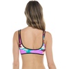 image:imageBody Glove Womens You Spin Me ZipFront Crop Top  Low Back Sporty SilhouetteGroove Primal Abstract