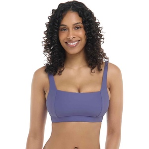 image:imageBody Glove Womens EDI Cup Bikini Top Swimsuit with Adjustable Laceup Back and Wide Underbust Band for SupportIris Blue